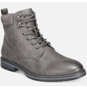 Club Room Westin Grey Lace Up Ankle Boots Mens